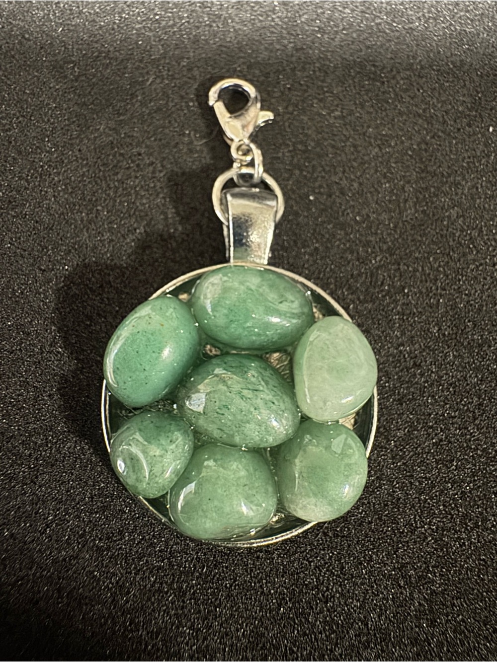 Handcrafted Green Aventurine Tumbled Stone Pendant for Women